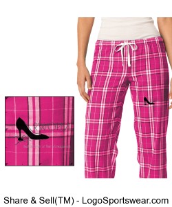 Pink pajama bottoms with Black RWOPM logo Design Zoom